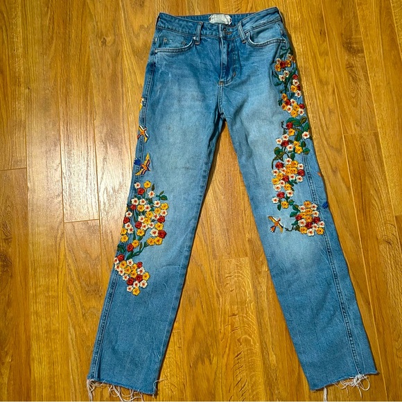 Free People Denim - RARE Free People embroidered jeans